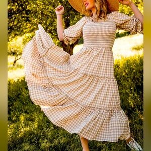 Ivy City Co “Madeline” gingham print - S